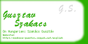 gusztav szakacs business card