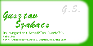 gusztav szakacs business card